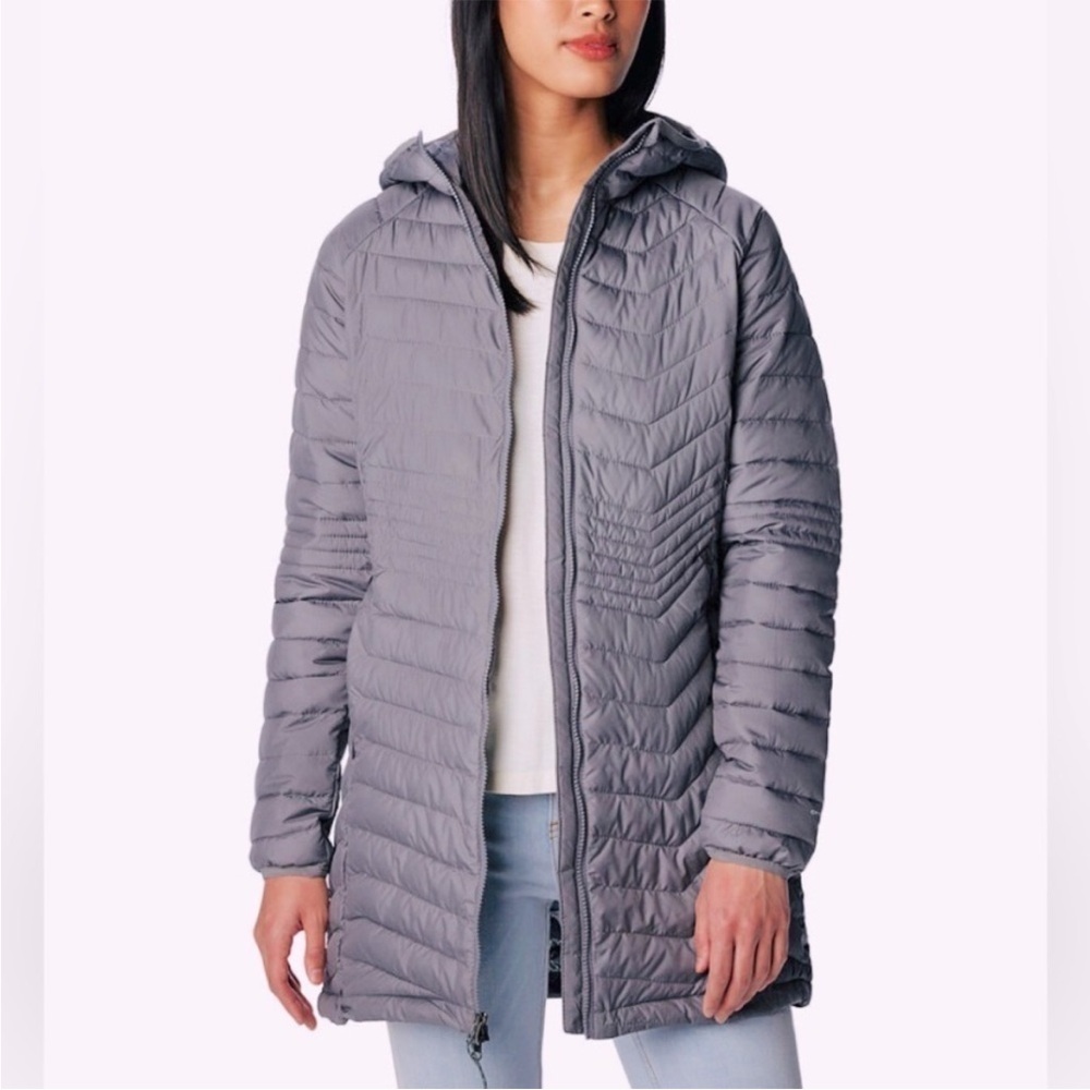 Columbia Gray Omni Heat Lined Puffer Jacket Water Resistant NWT